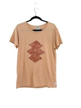 visvim F.I.L. Floral Patchwork Applique Japan T-Shirt Terracotta Size 2 Small